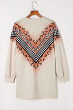 Load image into Gallery viewer, Leopard Plaid Open Front Longline Cardigan with Pockets
