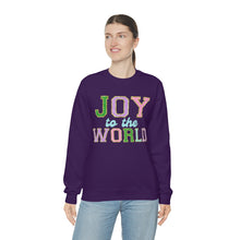 Load image into Gallery viewer, Faux Chenille Joy to the World Unisex Heavy Blend™ Crewneck Sweatshirt
