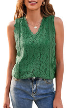 Load image into Gallery viewer, Lace V-Neck Tank
