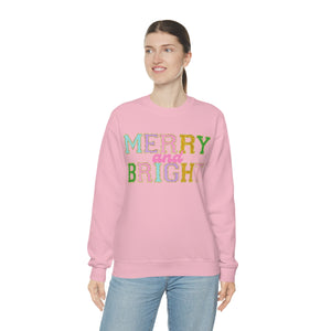 Faux Chenille Merry and Bright Unisex Heavy Blend™ Crewneck Sweatshirt