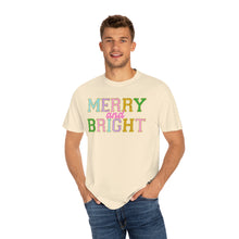 Load image into Gallery viewer, Faux Chenille Merry and Bright Comfort Colors Unisex Garment-Dyed T-shirt
