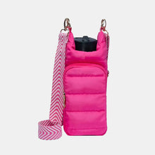 Load image into Gallery viewer, Quilted Water Bottle Sleeve with Striped Strap
