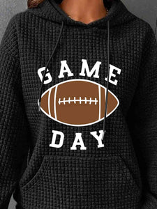 Full Size GAME DAY Graphic Drawstring Hoodie