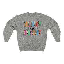 Load image into Gallery viewer, Colorful Merry &amp; Bright Unisex Heavy Blend™ Crewneck Sweatshirt
