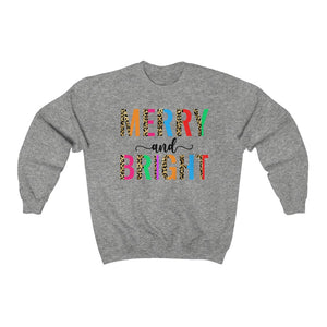 Colorful Merry & Bright Unisex Heavy Blend™ Crewneck Sweatshirt