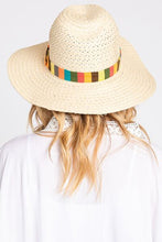 Load image into Gallery viewer, Fame Contrast Wide Brim Straw Hat
