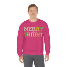 Load image into Gallery viewer, Faux Chenille Merry and Bright Unisex Heavy Blend™ Crewneck Sweatshirt
