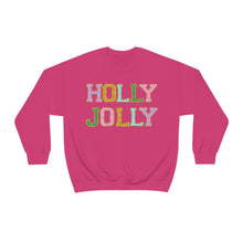 Load image into Gallery viewer, Faux Chenille Holly Jolly Unisex Heavy Blend™ Crewneck Sweatshirt
