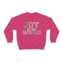 Load image into Gallery viewer, Faux Chenille Joy to the World Unisex Heavy Blend™ Crewneck Sweatshirt
