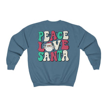 Load image into Gallery viewer, Peace Love Santa Front and Back Print Unisex Heavy Blend™ Crewneck Sweatshirt
