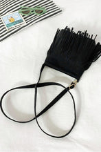 Load image into Gallery viewer, PU Leather Crossbody Bag with Fringe
