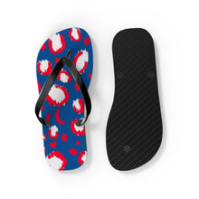 Load image into Gallery viewer, Leopard Blue July 4th Flip Flops
