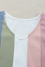 Load image into Gallery viewer, Multicolored Striped Waffle-Knit Sleeveless Tank
