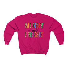 Load image into Gallery viewer, Colorful Merry &amp; Bright Unisex Heavy Blend™ Crewneck Sweatshirt
