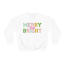 Load image into Gallery viewer, Faux Chenille Merry and Bright Unisex Heavy Blend™ Crewneck Sweatshirt
