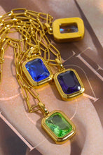 Load image into Gallery viewer, Zircon 18K Gold-Plated Geometrical Shape Pendant Necklace
