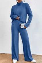 Load image into Gallery viewer, Mock Neck Dropped Shoulder Top and Pants Set

