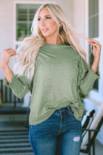 Load image into Gallery viewer, Round Neck Three-Quarter Sleeve Top
