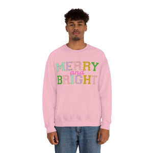 Faux Chenille Merry and Bright Unisex Heavy Blend™ Crewneck Sweatshirt