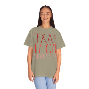 Skinny Texas Tech University Comfort Colors Unisex Garment-Dyed T-shirt