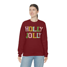 Load image into Gallery viewer, Faux Chenille Holly Jolly Unisex Heavy Blend™ Crewneck Sweatshirt
