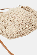 Load image into Gallery viewer, Fame Crochet Knit Convertible Tote Bag with Tassel
