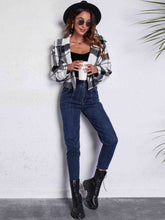 Load image into Gallery viewer, Plaid Button Front Jacket with Pockets
