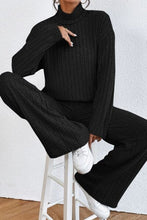 Load image into Gallery viewer, Mock Neck Dropped Shoulder Top and Pants Set

