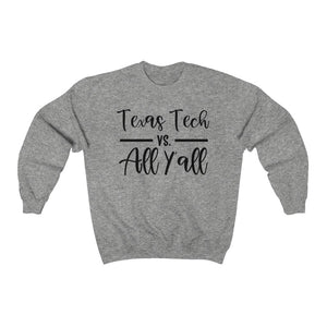 Texas Tech Vs. All Y'all Unisex Heavy Blend™ Crewneck Sweatshirt