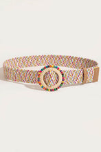 Load image into Gallery viewer, Multicolored Beaded Round Buckle Belt
