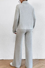 Load image into Gallery viewer, Mock Neck Dropped Shoulder Top and Pants Set
