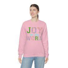 Load image into Gallery viewer, Faux Chenille Joy to the World Unisex Heavy Blend™ Crewneck Sweatshirt
