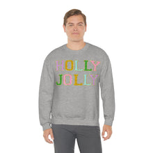 Load image into Gallery viewer, Faux Chenille Holly Jolly Unisex Heavy Blend™ Crewneck Sweatshirt
