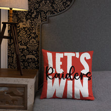 Load image into Gallery viewer, Let&#39;s Win Raiders 18x18 Basic Pillow
