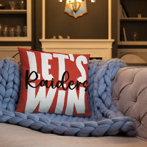 Let's Win Raiders 18x18 Basic Pillow