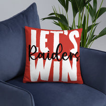 Load image into Gallery viewer, Let&#39;s Win Raiders 18x18 Basic Pillow
