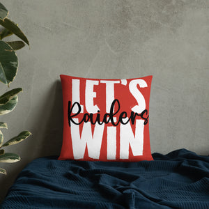 Let's Win Raiders 18x18 Basic Pillow