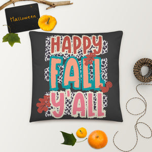 Happy Fall Y'all Basic Pillow