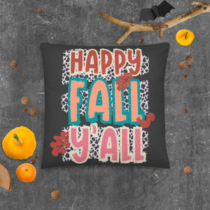Happy Fall Y'all Basic Pillow