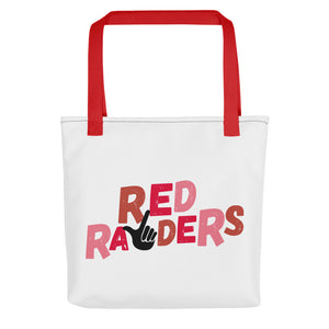 Red Raiders Multi Color Beach School Pool Tote bag