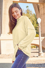 Load image into Gallery viewer, Basic Bae Full Size Ribbed Exposed Seam Mock Neck Knit Top
