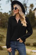 Load image into Gallery viewer, Johnny Collar Dropped Shoulder Blouse
