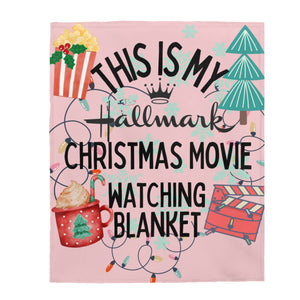 Hallmark Watching Pink Velveteen Plush Blanket