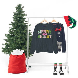 Faux Chenille Merry and Bright Unisex Heavy Blend™ Crewneck Sweatshirt