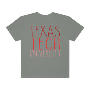 Skinny Texas Tech University Comfort Colors Unisex Garment-Dyed T-shirt