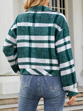 Load image into Gallery viewer, Plaid Button Up Pocketed Jacket
