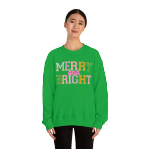 Faux Chenille Merry and Bright Unisex Heavy Blend™ Crewneck Sweatshirt