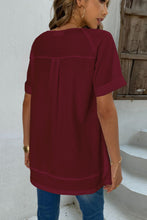 Load image into Gallery viewer, Cuffed Sleeve Henley Top
