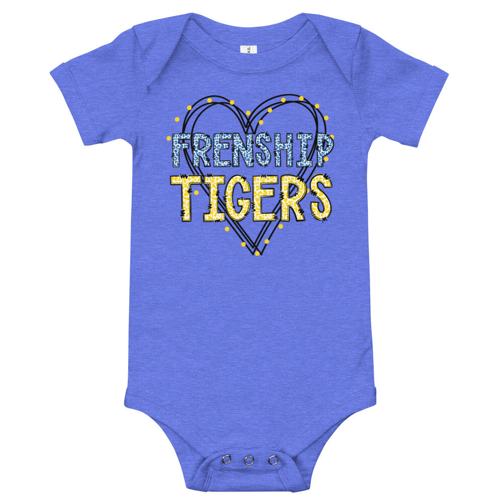 Frenship Tigers Heart Baby short sleeve one piece