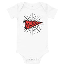 Load image into Gallery viewer, Wreck &#39;Em Retro Pendant Flag Baby short sleeve one piece
